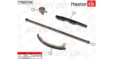 Ремкомплект цепи ГРМ без шестерни 1.4 CR14DE - 77B0070K Master KiT для NISSAN NOTE