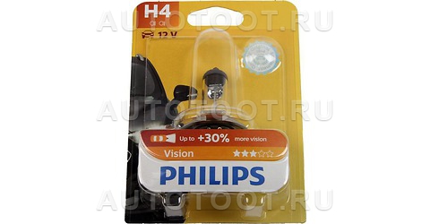 Лампа H4 Philips +30% в блистере - 12342PRB1 Philips для 
