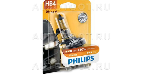 Лампа автомобильная HB4 PHILIPS Vision Premium P22d+30% - 9006PRB1 PHILIPS  для 