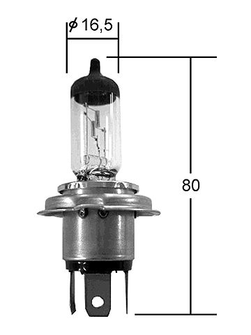Лампа головного освещения H4B 12V 60 / 55W SAT