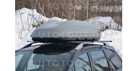 480л Бокс-багажник на крышу Аэродинамический Серый Turino Sport -   для 
