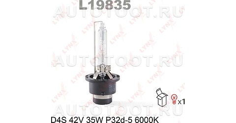 Лампа ксенон D4S P32d-5, 6000K LYNXauto - L19835 LYNXauto для 