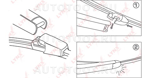 280мм (11") Щётка стеклоочистителя задняя LYNX тип 4 - Артикул LR28P - Производитель LYNXauto - Фото, Отзывы, Цены 