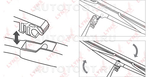 280мм (11") Щётка стеклоочистителя задняя LYNX тип 1 - Артикул LR28E - Производитель LYNXauto - Фото, Отзывы, Цены 