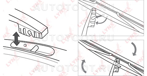 300мм (12") Щётка стеклоочистителя задняя LYNX тип 3 - Артикул LR30D - Производитель LYNXauto - Фото, Отзывы, Цены 