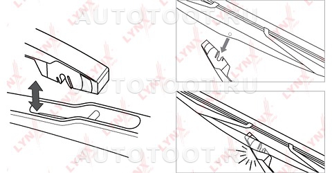 350мм (14") Щётка стеклоочистителя задняя LYNX тип 2 - Артикул LR35C - Производитель LYNXauto - Фото, Отзывы, Цены 