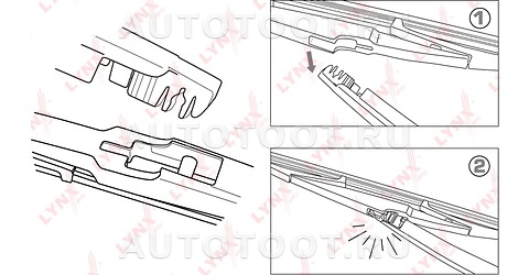 350мм (14") Щётка стеклоочистителя задняя LYNX тип 5 - Артикул LR35T - Производитель LYNXauto - Фото, Отзывы, Цены 