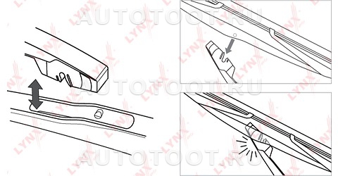400мм (16") Щётка стеклоочистителя задняя LYNX тип 1 - Артикул LR40B - Производитель LYNXauto - Фото, Отзывы, Цены 