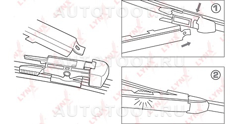 425мм (17") Щётка стеклоочистителя задняя LYNX - Артикул LR42H - Производитель LYNXauto - Фото, Отзывы, Цены 