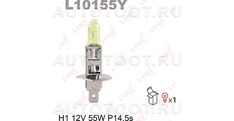 Лампа H1 12V 55W P14.5s YELLOW LYNXauto - L10155Y LYNXauto для 