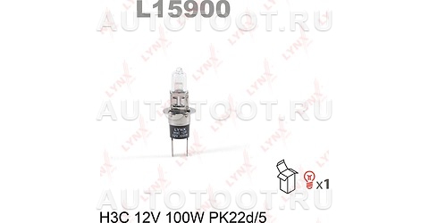 Лампа H3C 12V 100W PK22d/5 LYNXauto - L15900 LYNXauto для 