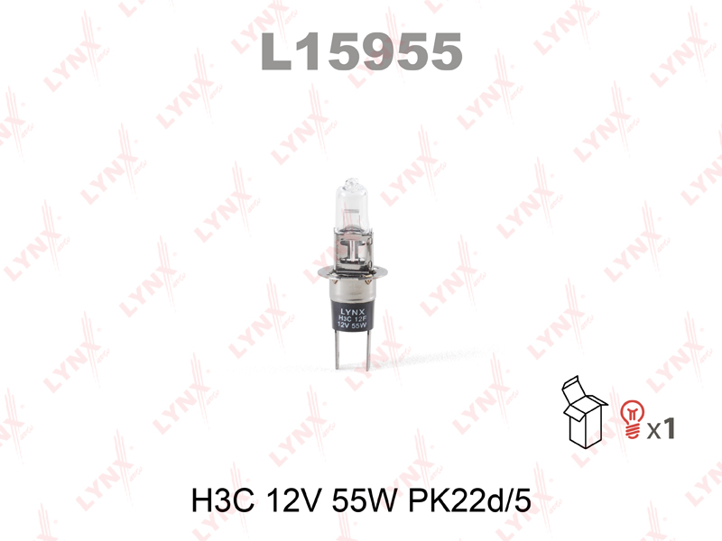 Лампа H3C 12V 55W PK22d/5 LYNXauto