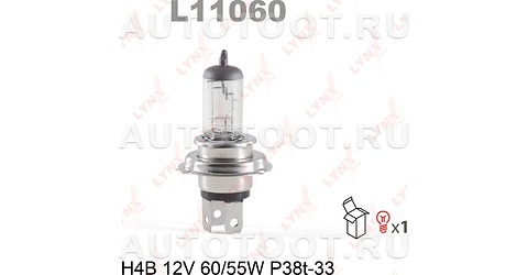 Лампа H4B 12V 60/55W LYNXauto - L11060 LYNXauto для 