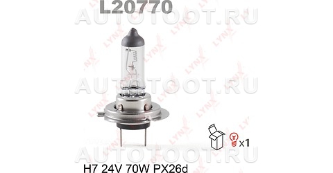 Лампа H7 24V 70W PK22S LYNXauto - L20770 LYNXauto для 