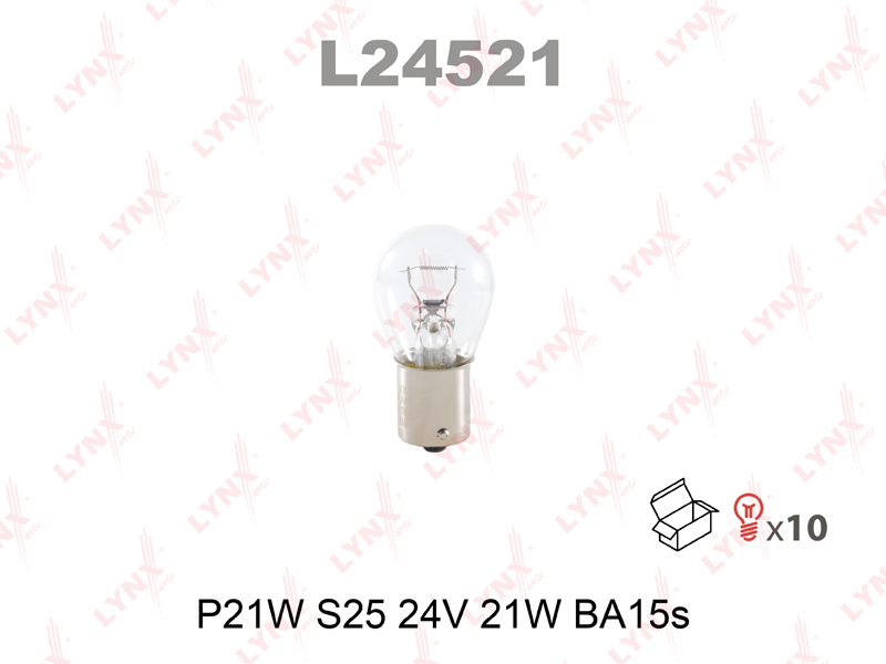 Лампа P21W 24V BA15S LYNXauto