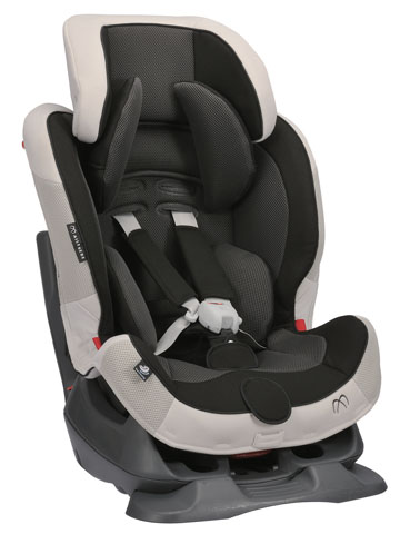 Кресло детское автомобильное Swing Moon Premium черно-серое