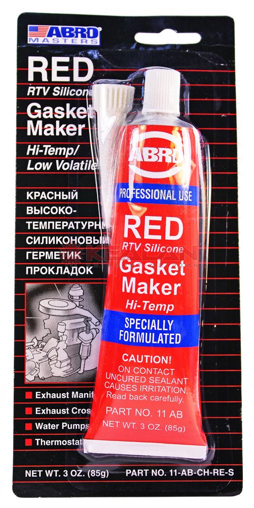 Герметик прокладок ABRO MASTERS красный 85г
