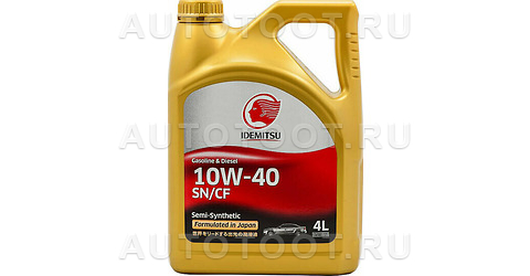 10W-40 Масло моторное полусинтетическое Gasoline & Diesel Semi-Synthetic , 4л - 30015049746 IDEMITSU для 