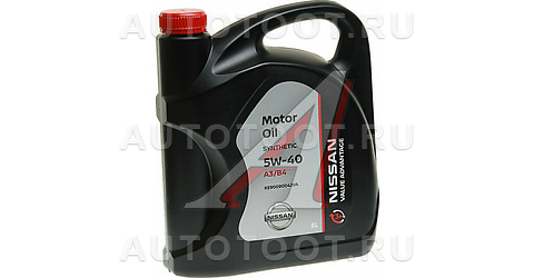 5W-40 масло моторное NISSAN VALUE ADVANTAGE 3+ синтетика 5л -   для 