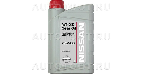 75W-80 трансмиссионное масло Nissan MT XZ Gear Oil 1л. -   для 