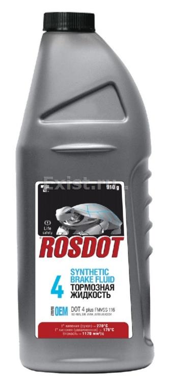 Жидкость тормозная DOT-4  ROSDOT 1л