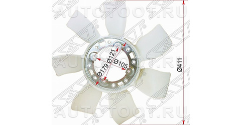 Крыльчатка вентилятора 1G-FE - ST1636170040 SAT для TOYOTA MARK 2