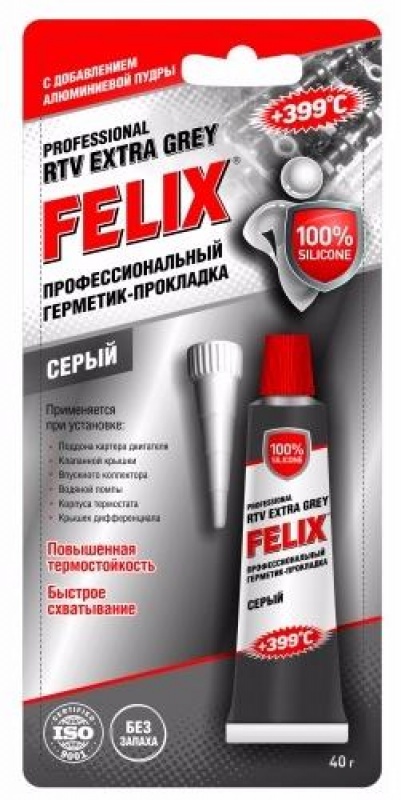 Герметик серый FELIX высокотемпературный 40г