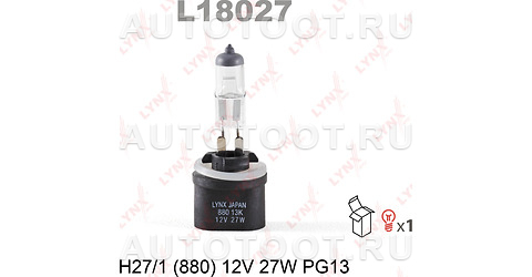 Лампа H27W/1 12V PG13 LYNXauto - L18027 LYNXauto для 
