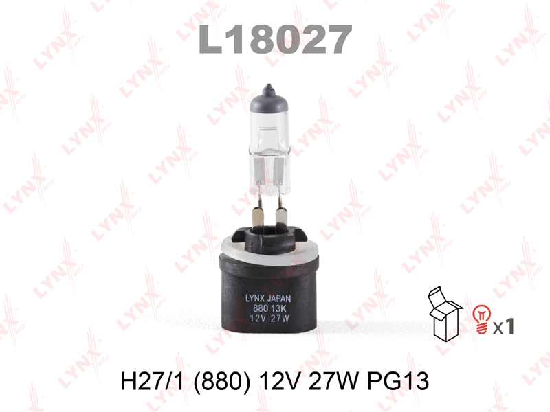 Лампа H27W/1 12V PG13 LYNXauto