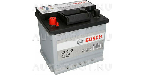 Аккумулятор BOSCH 45Ah 400A прямая полярность(+-) -   для 