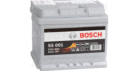 Аккумулятор BOSCH 52Ah 520A обратная полярность(-+) -   для 