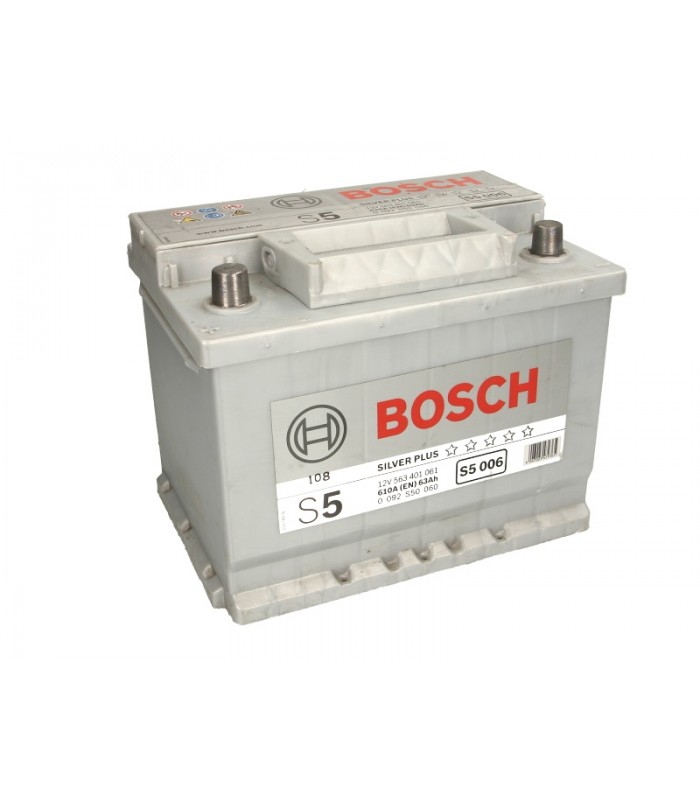 Аккумулятор BOSCH 63Ah 610A прямая полярность(+-)