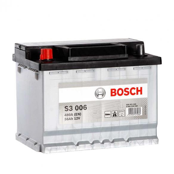Аккумулятор BOSCH 56Ah 480A прямая полярность(+-)