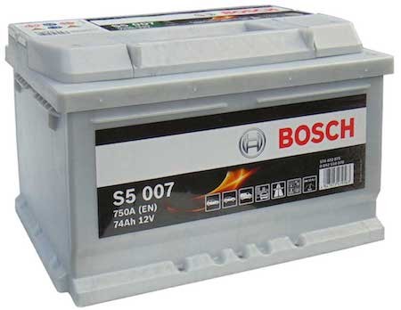 Аккумулятор BOSCH 74Ah 750A обратная полярность(-+)