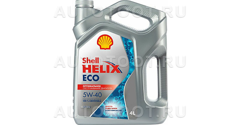 Масло моторное Shell Helix ECO SN 5W-40 синтетическое 4л - 550058241 SHELL для 