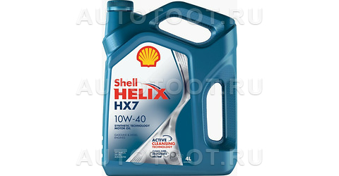 Масло моторное полусинтетическое Helix HX7 SN+ 10W-40 4л - 550051575 SHELL для 