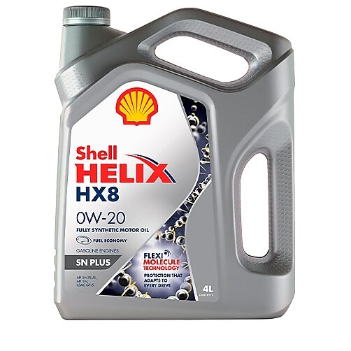 Масло моторное синтетическое SHELL Helix HX8 0W-20 4л
