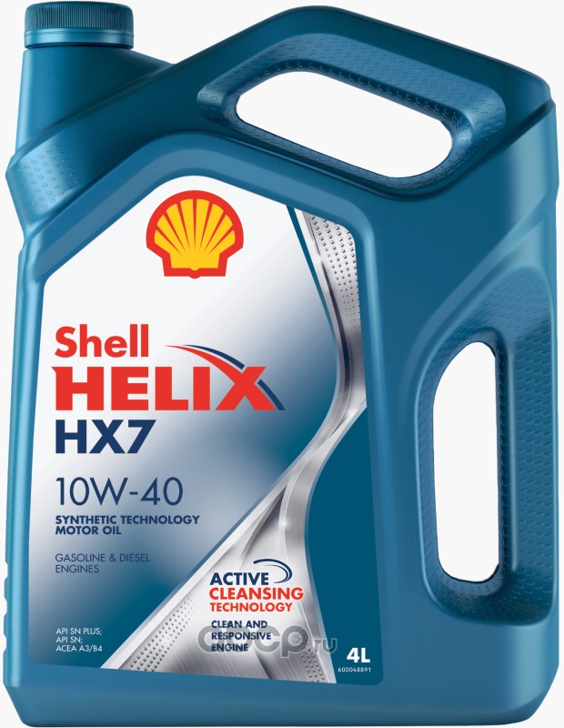 Масло моторное полусинтетическое Helix HX7 SN+ 10W-40 4л