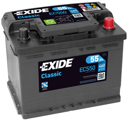 Аккумулятор EXIDE 55Ah 460A обратная полярность(-+)