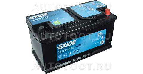 Аккумулятор EXIDE AGM 95Ah 850A обратная полярность(-+) - EK950 EXIDE для 
