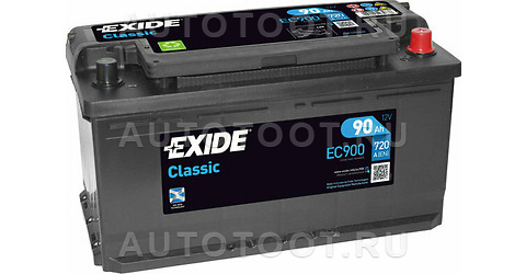 Аккумулятор EXIDE 90Ah 720A обратная полярность(-+) - EC900 EXIDE для 