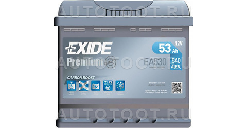Аккумулятор EXIDE 53Ah 540A обратная полярность(-+) - EA530 EXIDE для 