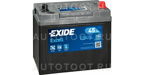 Аккумулятор EXIDE 45Ah 330A обратная полярность(-+) - EB454 EXIDE для 