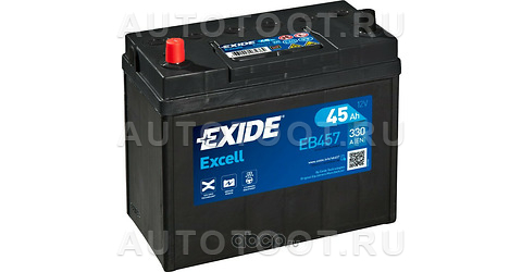 Аккумулятор EXIDE 45Ah 330A прямая полярность(+-) - EB457 EXIDE для 