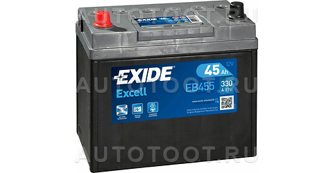 Аккумулятор EXIDE 45Ah 330A прямая полярность(+-) - EB455 EXIDE для 