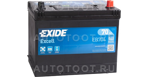 Аккумулятор EXIDE 70Ah 540A обратная полярность(-+) - EB704 EXIDE для 