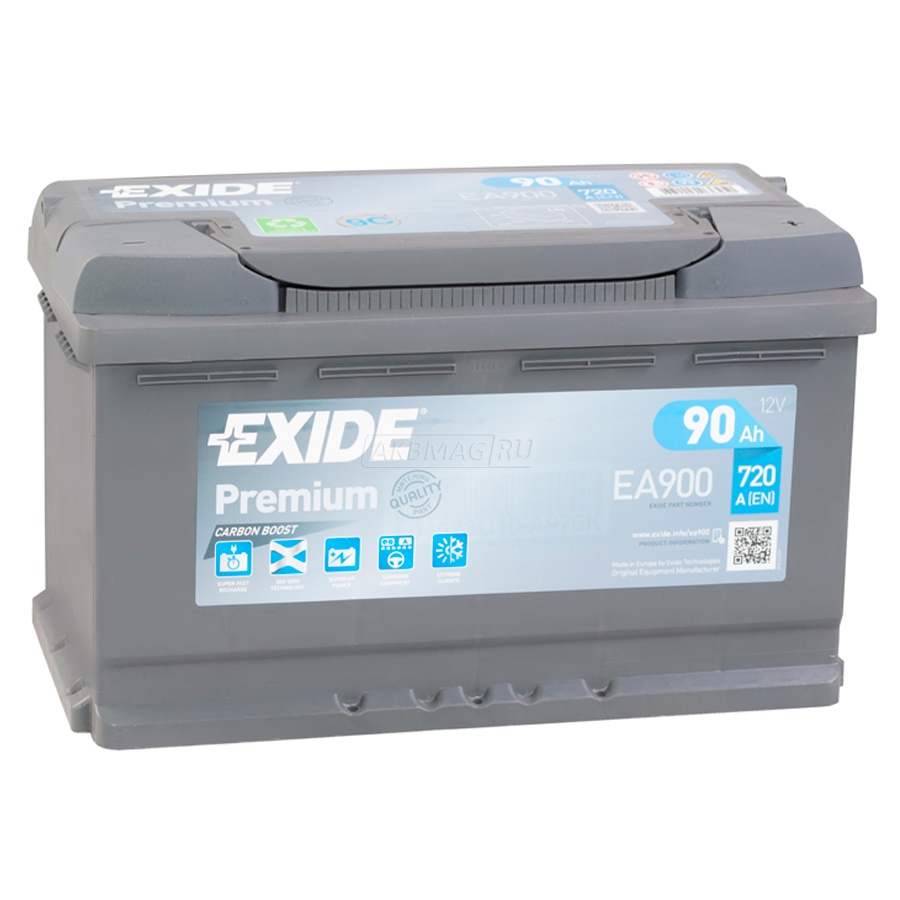 Аккумулятор EXIDE 90Ah 720A обратная полярность(-+)