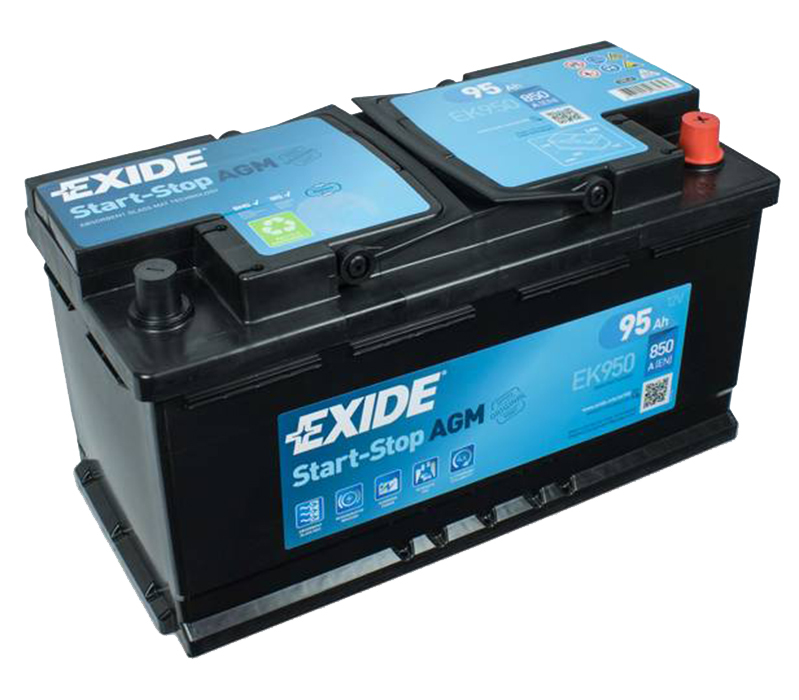 Аккумулятор EXIDE AGM 95Ah 850A обратная полярность(-+)
