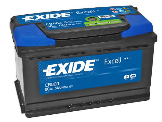 Аккумулятор EXIDE 80Ah 640A обратная полярность(-+)