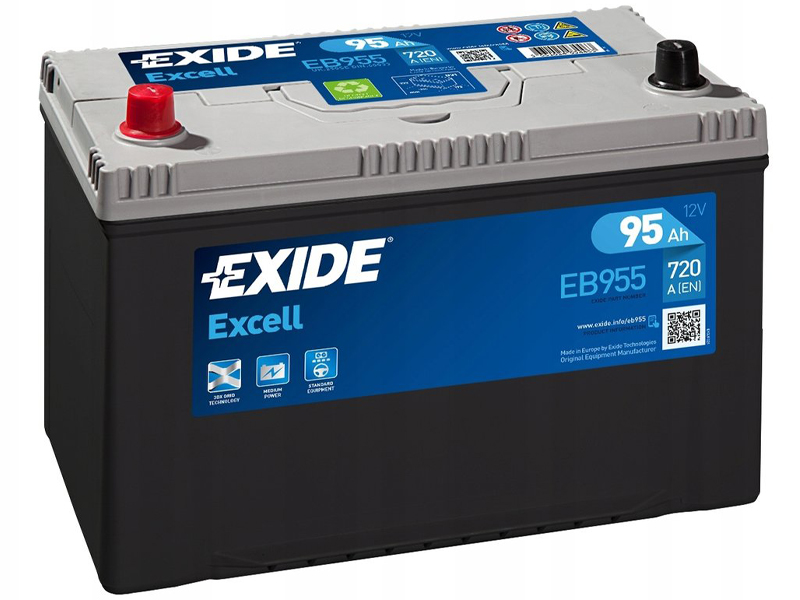 Аккумулятор EXIDE 95Ah 760A прямая полярность(+-)